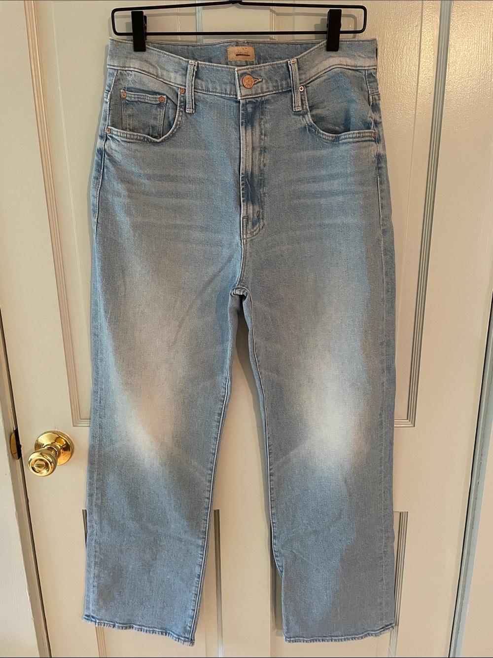 Mother The Rambler Zip Flood Wide Straight Leg Cherie Cherie 31